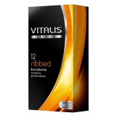 Ребристые презервативы VITALIS PREMIUM ribbed - 12 шт. - Vitalis - купить с доставкой в Химках
