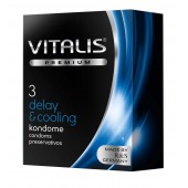 Презервативы VITALIS PREMIUM delay   cooling с охлаждающим эффектом - 3 шт. - Vitalis - купить с доставкой в Химках