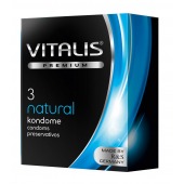 Классические презервативы VITALIS PREMIUM natural - 3 шт. - Vitalis - купить с доставкой в Химках