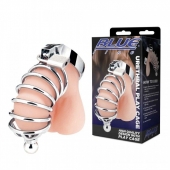 Серебристая клетка для члена Urethral Play Cage - BlueLine - купить с доставкой в Химках