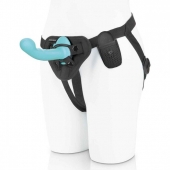 Голубая изогнутая насадка 6in Remote Control Ripple P-Spot G-Spot на черных трусиках - 16 см. - Pegasus - купить с доставкой в Химках