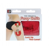 Металлические наручники с красной меховой опушкой METAL HANDCUFF WITH PLUSH RED - Dream Toys - купить с доставкой в Химках