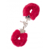 Металлические наручники с красной меховой опушкой METAL HANDCUFF WITH PLUSH RED - Dream Toys - купить с доставкой в Химках