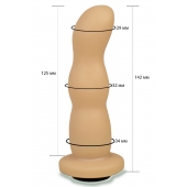 Телесная рельефная насадка Harness - 14,2 см. - LOVETOY (А-Полимер) - купить с доставкой в Химках