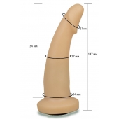 Телесная гладкая насадка Harness - 14,7 см. - LOVETOY (А-Полимер) - купить с доставкой в Химках