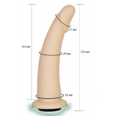 Телесная гладкая насадка-фаллоимитатор Harness - 17 см. - LOVETOY (А-Полимер) - купить с доставкой в Химках