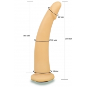 Телесная гладкая насадка-фаллоимитатор Harness - 20 см. - LOVETOY (А-Полимер) - купить с доставкой в Химках