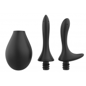 Черный анальный душ Nexus Anal Douche Set с 2 сменными насадками - Nexus Range - купить с доставкой в Химках