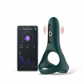 Изумрудное виброкольцо Magic Motion Rise с подхватом мошонки - Magic Motion - в Химках купить с доставкой