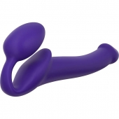 Фиолетовый безремневой страпон Silicone Bendable Strap-On - size S - Strap-on-me - купить с доставкой в Химках