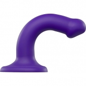 Фиолетовый фаллоимитатор-насадка Strap-On-Me Dildo Dual Density size S - 17 см. - Strap-on-me - купить с доставкой в Химках