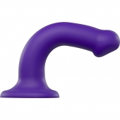 Фиолетовый фаллоимитатор-насадка Strap-On-Me Dildo Dual Density size M - 18 см. - Strap-on-me - купить с доставкой в Химках