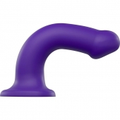 Фиолетовый фаллоимитатор-насадка Strap-On-Me Dildo Dual Density size L - 19 см. - Strap-on-me - купить с доставкой в Химках