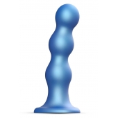 Голубая насадка Strap-On-Me Dildo Plug Balls size S - Strap-on-me - купить с доставкой в Химках