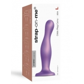 Фиолетовая насадка Strap-On-Me Dildo Plug Curvy size L - Strap-on-me - купить с доставкой в Химках