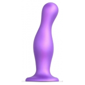 Фиолетовая насадка Strap-On-Me Dildo Plug Curvy size L - Strap-on-me - купить с доставкой в Химках