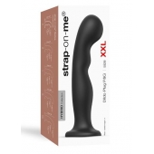 Черная насадка Strap-On-Me Dildo Plug P G size XXL - Strap-on-me - купить с доставкой в Химках