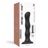 Черная насадка Strap-On-Me Dildo Geisha Balls size M - Strap-on-me - купить с доставкой в Химках