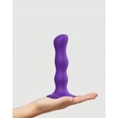 Фиолетовая насадка Strap-On-Me Dildo Geisha Balls size M - Strap-on-me - купить с доставкой в Химках