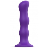 Фиолетовая насадка Strap-On-Me Dildo Geisha Balls size M - Strap-on-me - купить с доставкой в Химках