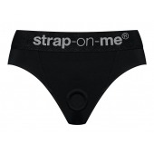 Черные трусики для насадок Heroine Lingerie Harness - size M - Strap-on-me - купить с доставкой в Химках