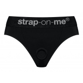Черные трусики для насадок Heroine Lingerie Harness - size L - Strap-on-me - купить с доставкой в Химках