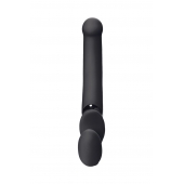 Черный безремневой вибрострапон Silicone Bendable Strap-On - size XL - Strap-on-me - купить с доставкой в Химках