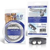 Кольцо на пенис SNAP COCK RING из искусственной кожи на клепках - BlueLine - в Химках купить с доставкой