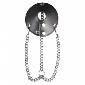Утяжка для мошонки из искусственной кожи с цепочками PARACHUTE BALL STRETCHER - BlueLine - купить с доставкой в Химках