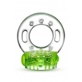 Зеленое эрекционное виброкольцо Arouser Vibrating C-Ring - Blush Novelties - в Химках купить с доставкой
