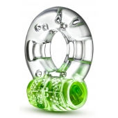 Зеленое эрекционное виброкольцо Arouser Vibrating C-Ring - Blush Novelties - в Химках купить с доставкой
