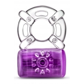 Фиолетовое эрекционное виброкольцо One Night Stand Vibrating C-Ring - Blush Novelties - в Химках купить с доставкой