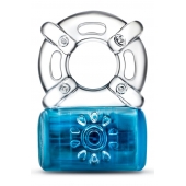 Синее эрекционное виброкольцо One Night Stand Vibrating C-Ring - Blush Novelties - в Химках купить с доставкой
