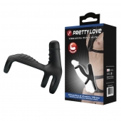 Черная вибронасадка на пенис Vibrating Penis Sling - Baile - в Химках купить с доставкой