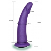 Фиолетовая гладкая изогнутая насадка-плаг - 17 см. - LOVETOY (А-Полимер) - купить с доставкой в Химках