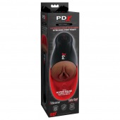 Коричневый мастурбатор-вагина с вибрацией Fuck-O-Matic 2 - Pipedream - в Химках купить с доставкой