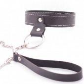 Узкий однослойный ошейник с поводком - Crazy Handmade - купить с доставкой в Химках