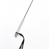 Черный кожаный стек с гладкой ручкой - 55 см. - Crazy Handmade - купить с доставкой в Химках