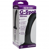Черная изогнутая насадка Vac-U-Lock G-Spot - 16,5 см. - Doc Johnson - купить с доставкой в Химках