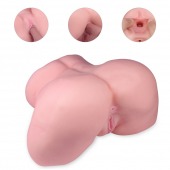 Реалистичный мастурбатор-полуторс с 2 рабочими отверстиями - S-HANDE - в Химках купить с доставкой