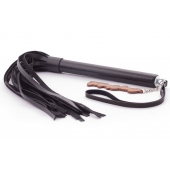 Черная кожаная плеть  Индиго  - 50 см. - Crazy Handmade - купить с доставкой в Химках