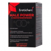 Капсулы для мужчин Erotichard male power с пантогематогеном - 20 капсул (0,370 гр.) - Erotic Hard - купить с доставкой в Химках