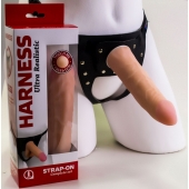 Страпон Харнесс из трусиков и насадки-фаллоса - 17,5 см. - LOVETOY (А-Полимер) - купить с доставкой в Химках