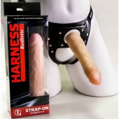 Телесная насадка-фаллос на трусиках с плугом - 16,5 см. - LOVETOY (А-Полимер) - купить с доставкой в Химках