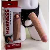 Насадка-фаллос в комплекте с трусиками Harness - 21,6 см. - LOVETOY (А-Полимер) - купить с доставкой в Химках