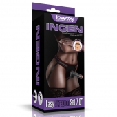 Женский темнокожий страпон Easy Strapon Set 7 Inch - 18 см. - Lovetoy - купить с доставкой в Химках