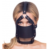 Черный намордник с кляпом-шаром Head Harness With A Gag - Orion - купить с доставкой в Химках