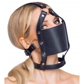 Черный намордник с кляпом-шаром Head Harness With A Gag - Orion - купить с доставкой в Химках
