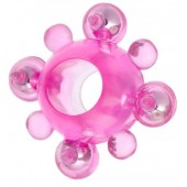 Эрекционное кольцо c бусинками - Toyfa Basic - в Химках купить с доставкой