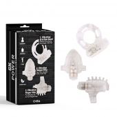 Набор из 3 прозрачных эрекционных колец с вибрацией Teasers Ring Kit - Chisa - в Химках купить с доставкой
